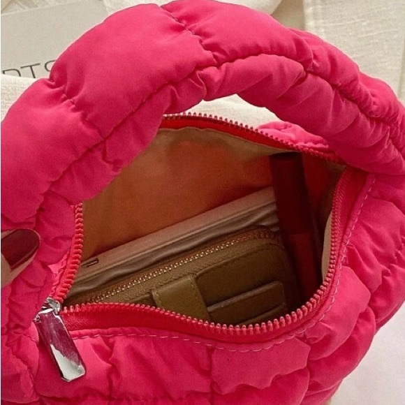 PUFFER STYLISH KOREAN HANDBAG PINKCORE TRENDY - Picture 2 of 6